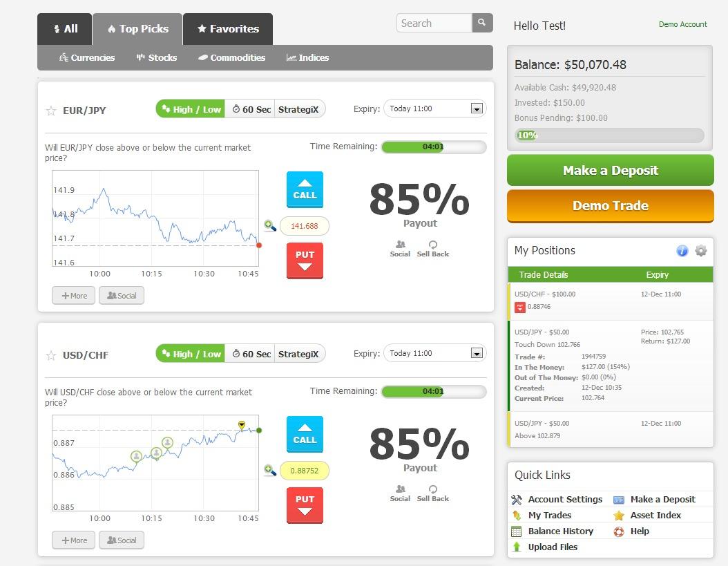 Arbitrage in binary options demo account 60 sec, belajar ...