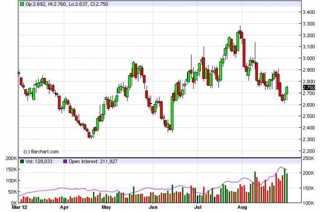 Natural Gas Forecast August 31, 2012, Technical Analysis