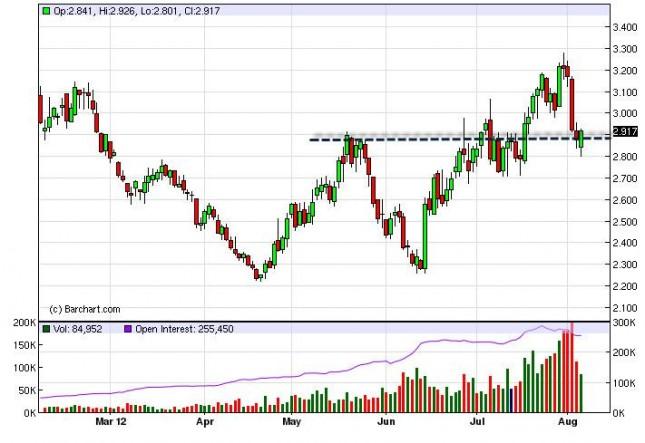 Natural Gas Forecast August 7, 2012, Technical Analysis