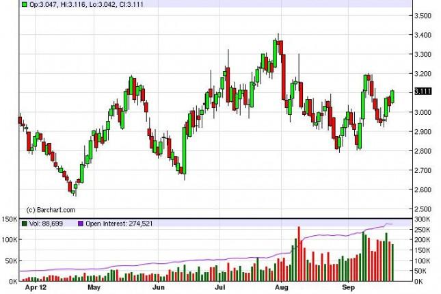Natural Gas Forecast September 26, 2012, Technical Analysis