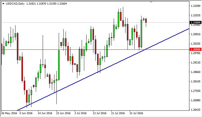 USD/CAD Forecast August 9, 2016, Technical Analysis